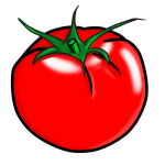真っ赤な完熟トマトのフリーイラスト